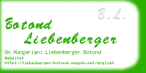 botond liebenberger business card